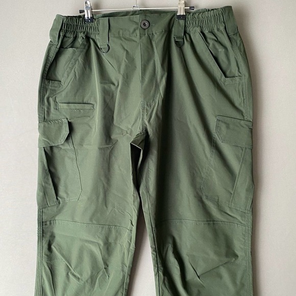 Tactical Pants 9‎ Pockets Green sz 2XL utility cargo pants NWT - Picture 5 of 16